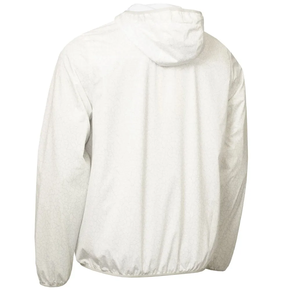 Reflective details Calvin Klein Nantucket Printed Windbreaker Jacket - White/Pale Silver