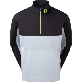 FootJoy HydroKnit 1/2 Zip Waterproof Jacket - Black/Grey/Lime GlowInTheDarkAccents