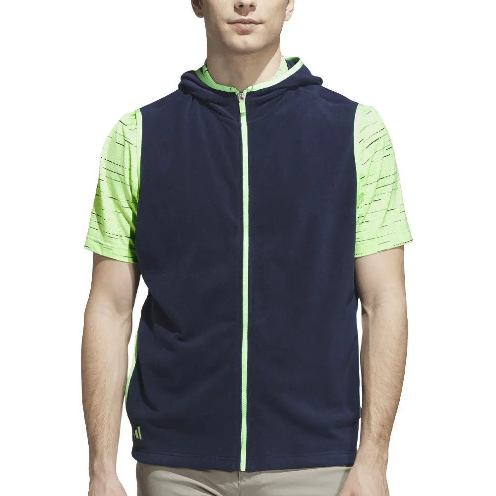 Non Irritating Edges adidas Ultimate365 Fleece Hoodie Full-Zip Vest - Collegiate Navy