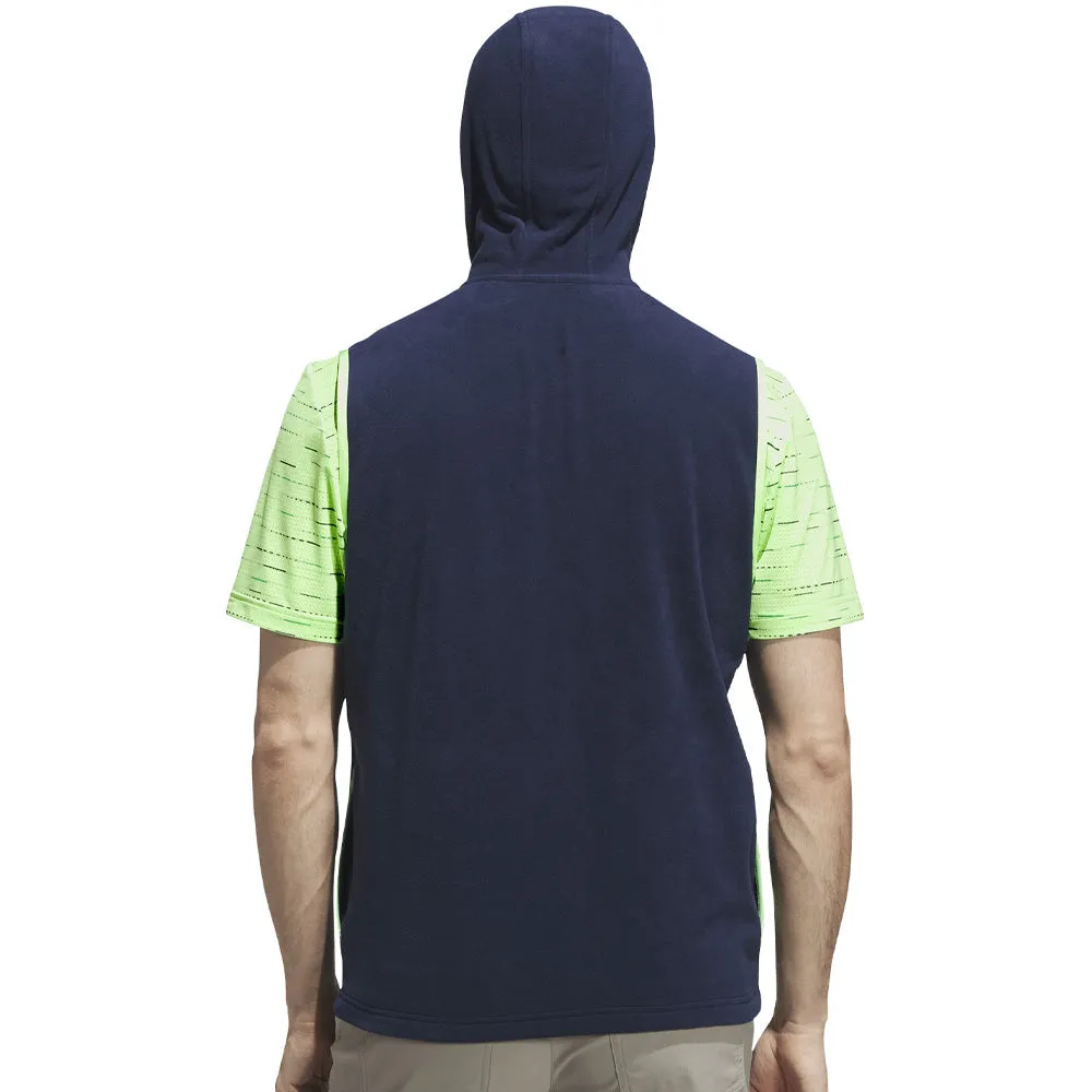 Breathable Lining adidas Ultimate365 Fleece Hoodie Full-Zip Vest - Collegiate Navy