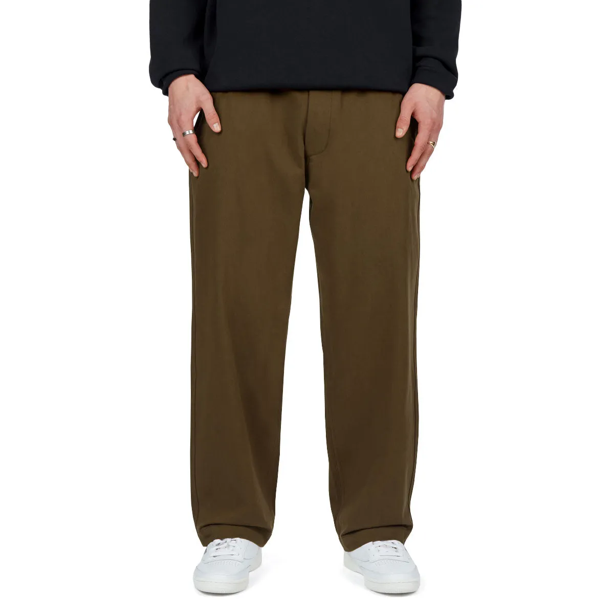 Simple Fit CCS Wide Leg Chino Pants - Brown