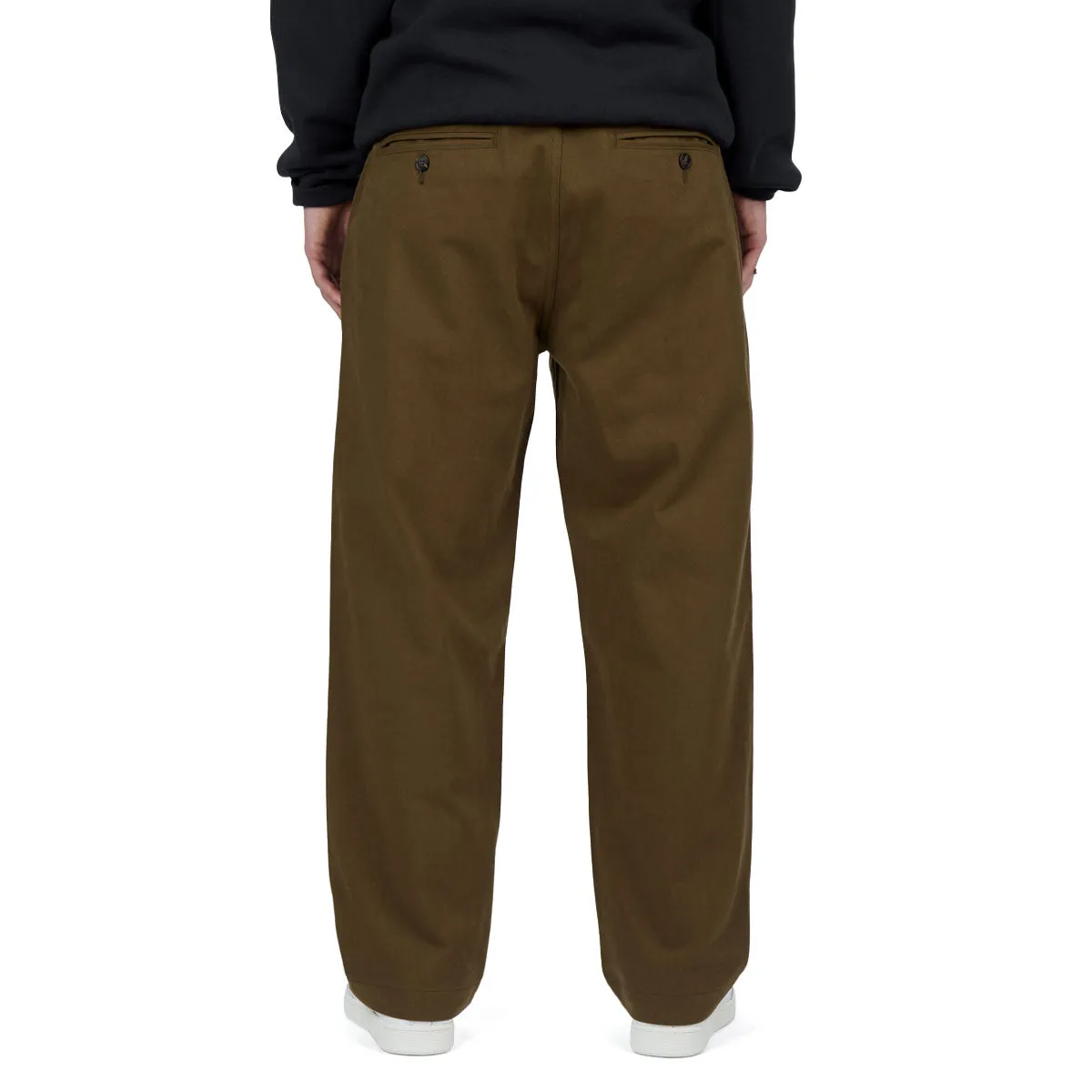 Flexible Ankle Cuffs CCS Wide Leg Chino Pants - Brown