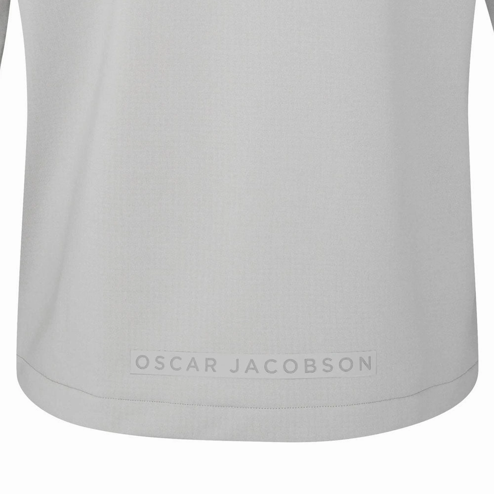 Warm Layering Oscar Jacobson Talbot Tour Mid Layer 1/2 Zip Pullover - Light Grey