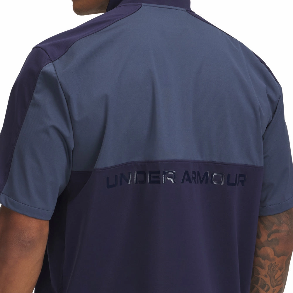 workout wear product vacation wearability Under Armour Drive Wind Short Sleeve 1/4 Zip - Midnight Navy/Downpour Grey/Downpour Grey