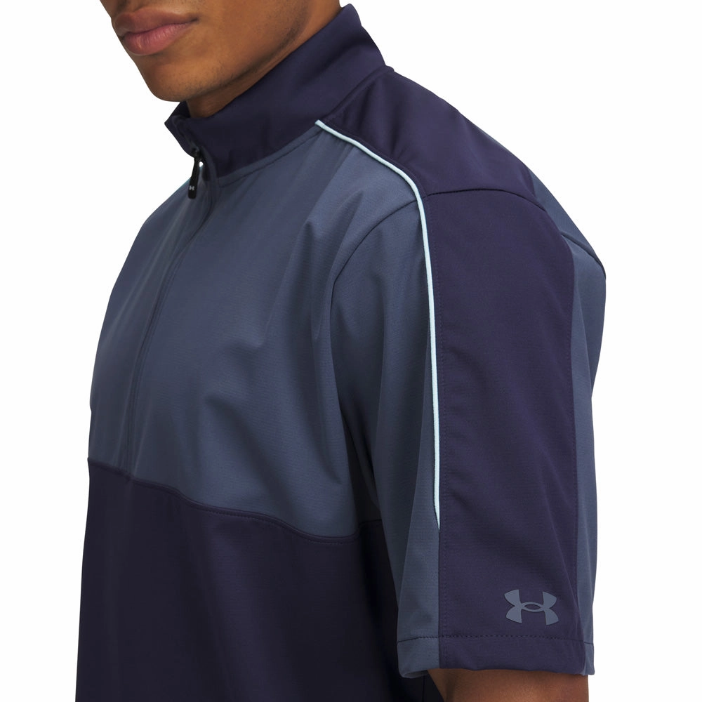 Anti fungal Under Armour Drive Wind Short Sleeve 1/4 Zip - Midnight Navy/Downpour Grey/Downpour Grey