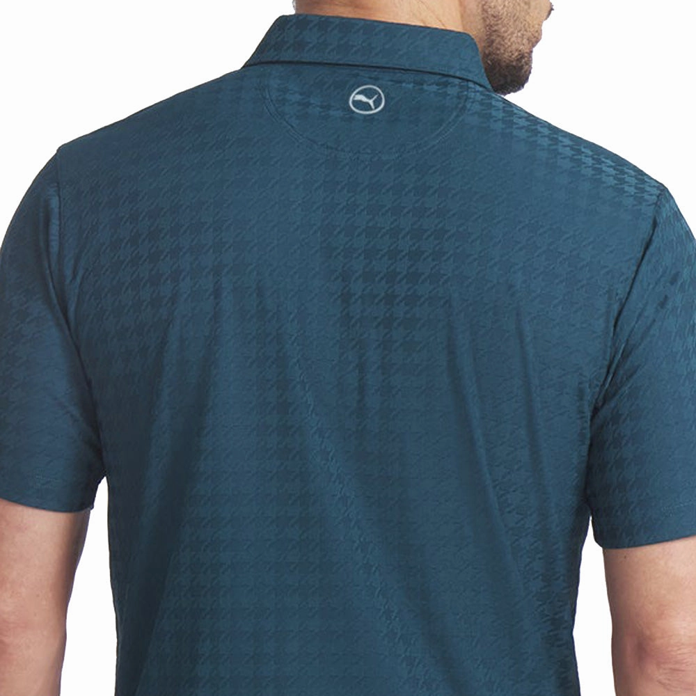 Puma MATTR Houndstooth Polo Shirt - Green Terrain Casual Look Wear