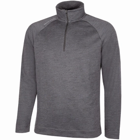Galvin Green Dion 1/4 Zip Pullover - Black Melange Modern Aesthetic