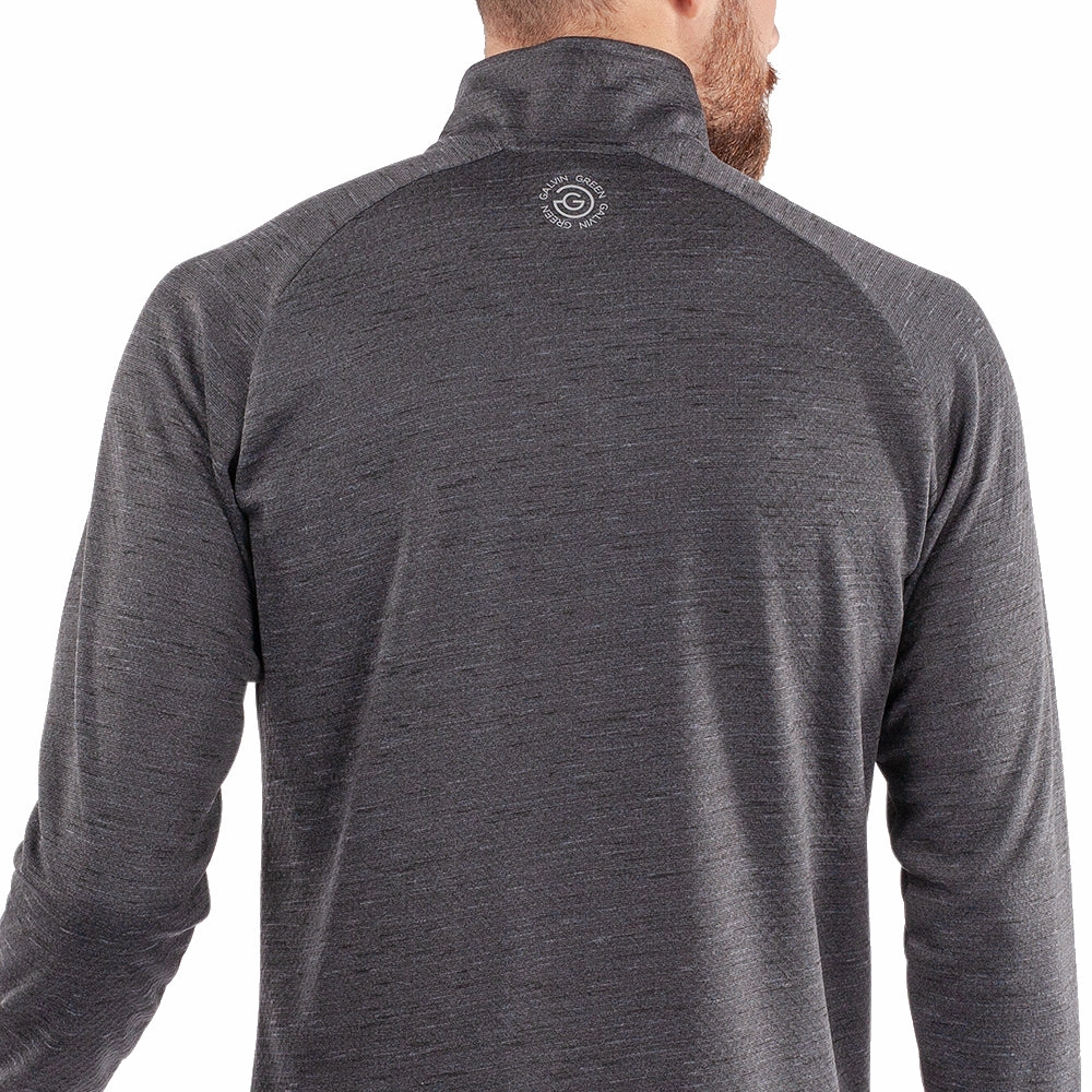 Galvin Green Dion 1/4 Zip Pullover - Black Melange Cozy clothing Chic Style