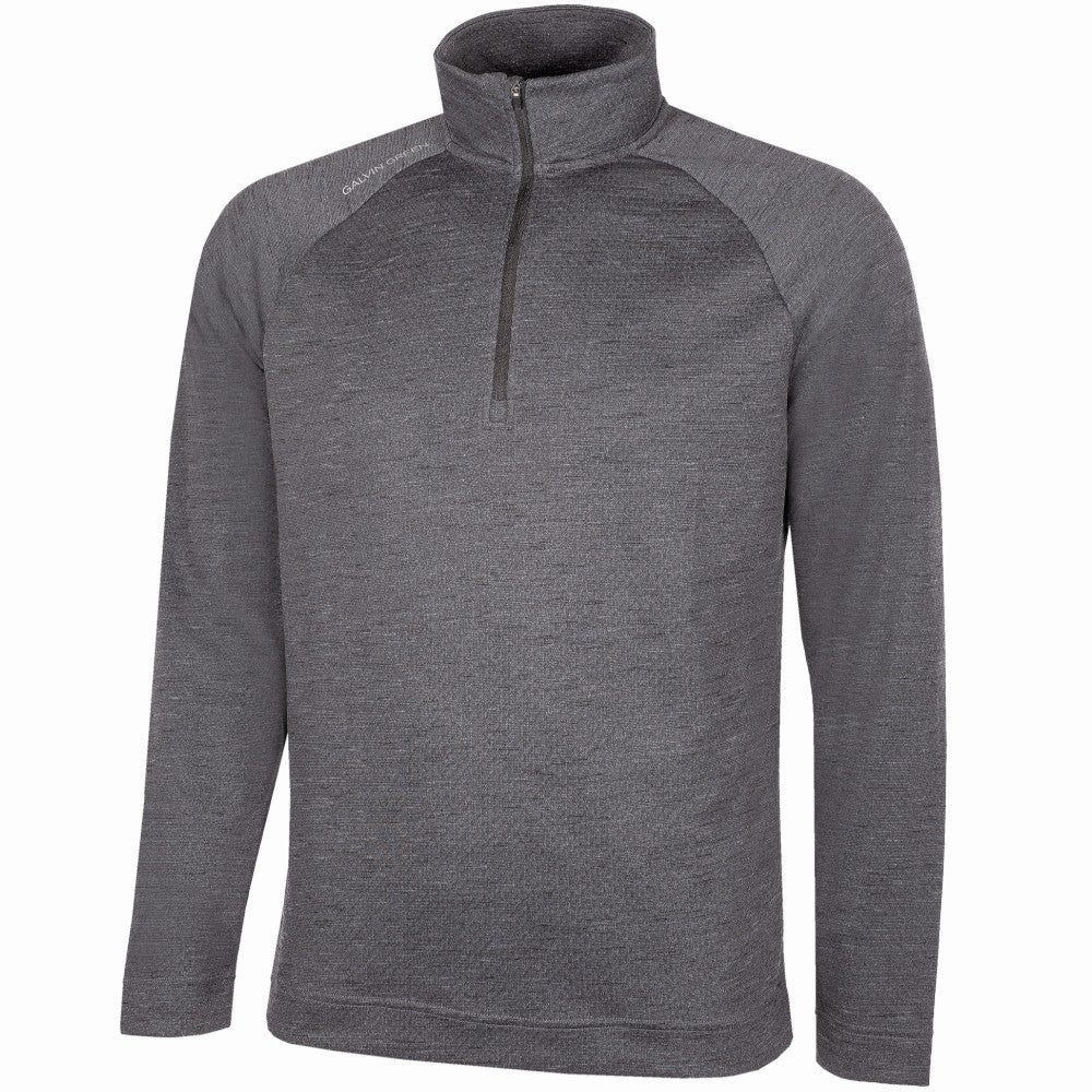 Galvin Green Dion 1/4 Zip Pullover - Black Melange Modern Aesthetic