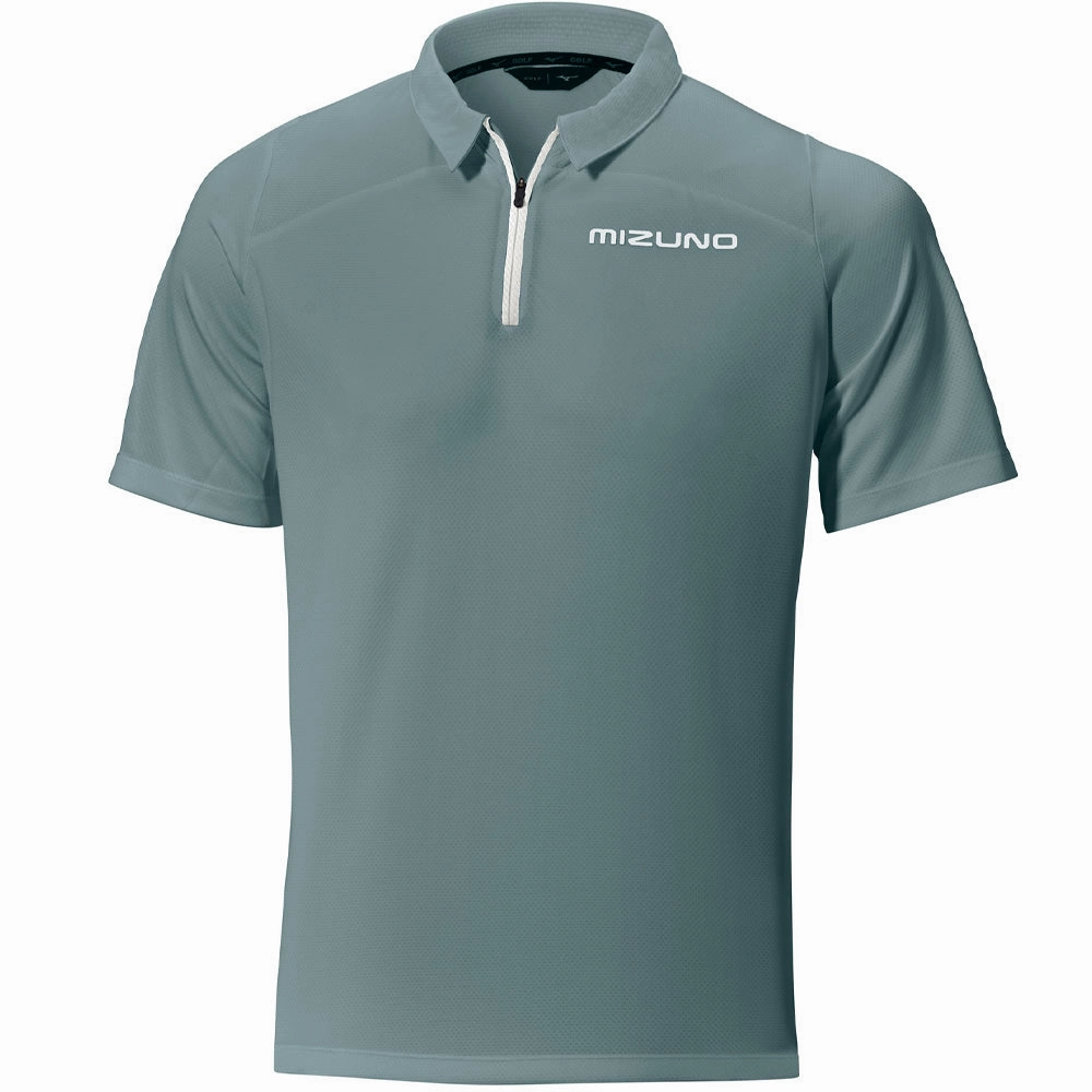 TaglessCollar Perfect Comfort Wear Mizuno Tech Polo Shirt - Stormy Weather