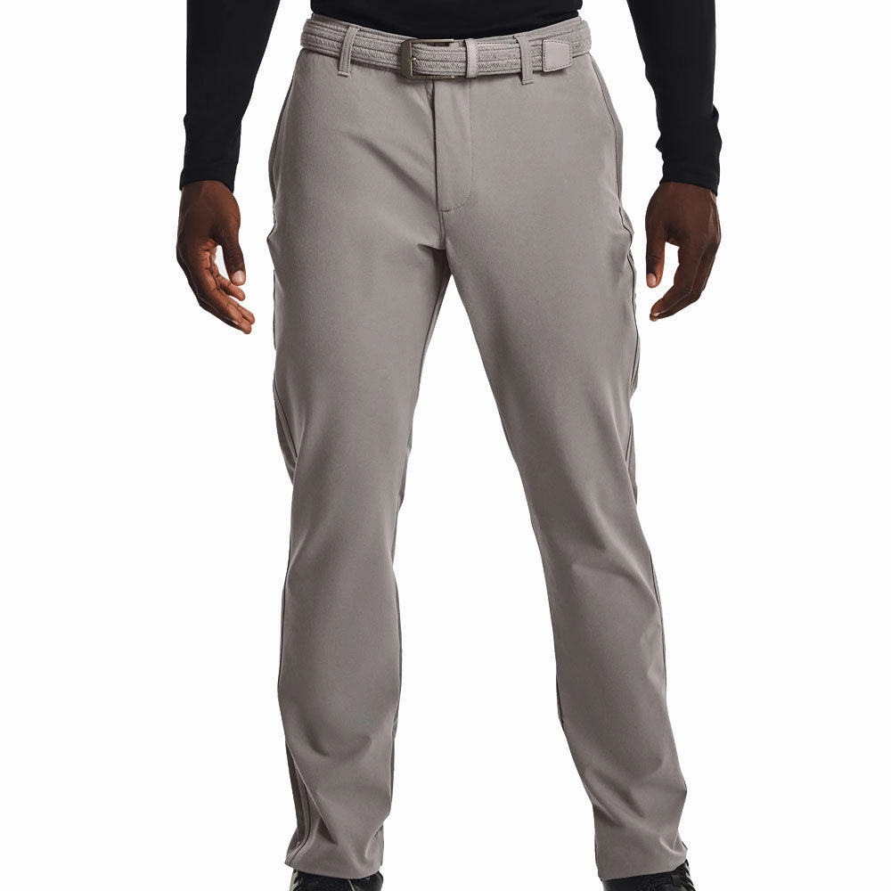 Breathable Material Relaxed Comfort Fit Under Armour ColdGear Infrared Tapered Trousers - Concrete/Reflective