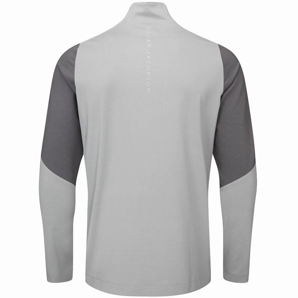 Casual Outerwear Oscar Jacobson Lodstock Tour Mid Layer 1/2 Zip Pullover - Light Grey Marl