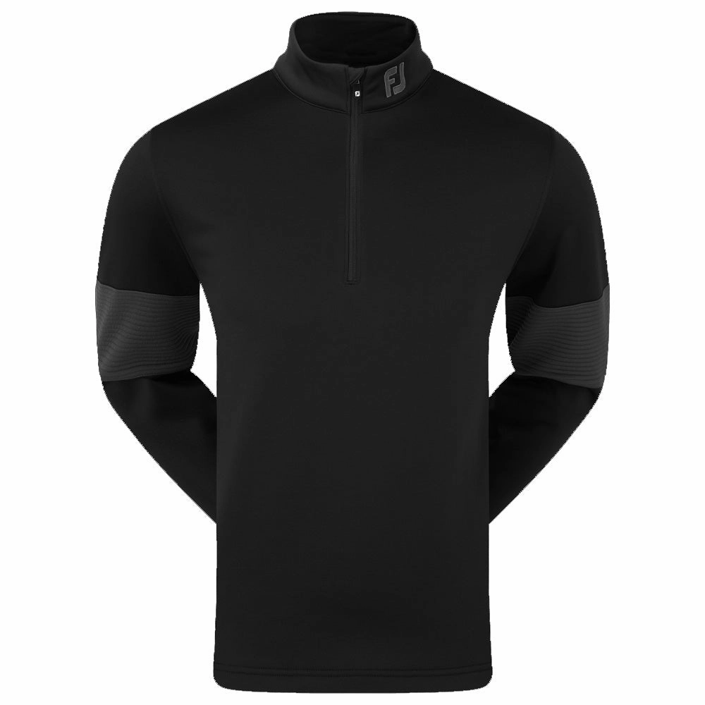 Winter Essential Product Innovation FootJoy Ribbed Chill-Out XP 1/2 Zip Pullover - Black/Charcoal