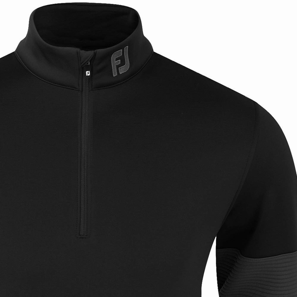 product chain toughness FootJoy Ribbed Chill-Out XP 1/2 Zip Pullover - Black/Charcoal