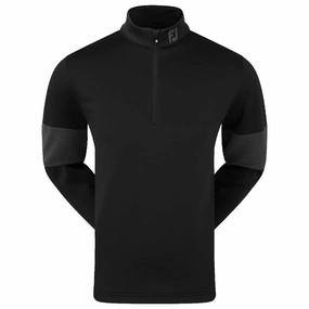Winter Essential Product Innovation FootJoy Ribbed Chill-Out XP 1/2 Zip Pullover - Black/Charcoal
