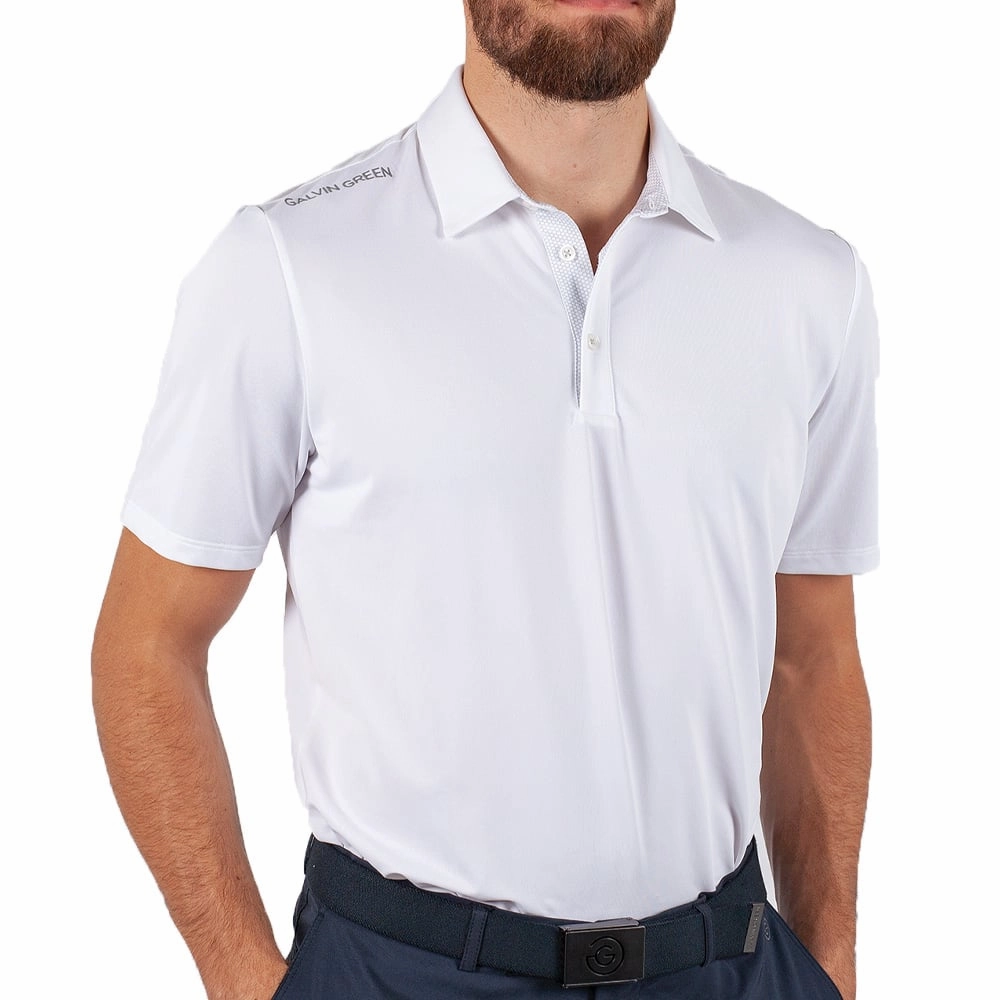 LowImpactDye Perfect for Any Outfit Galvin Green Milan Polo Shirt V8  - White