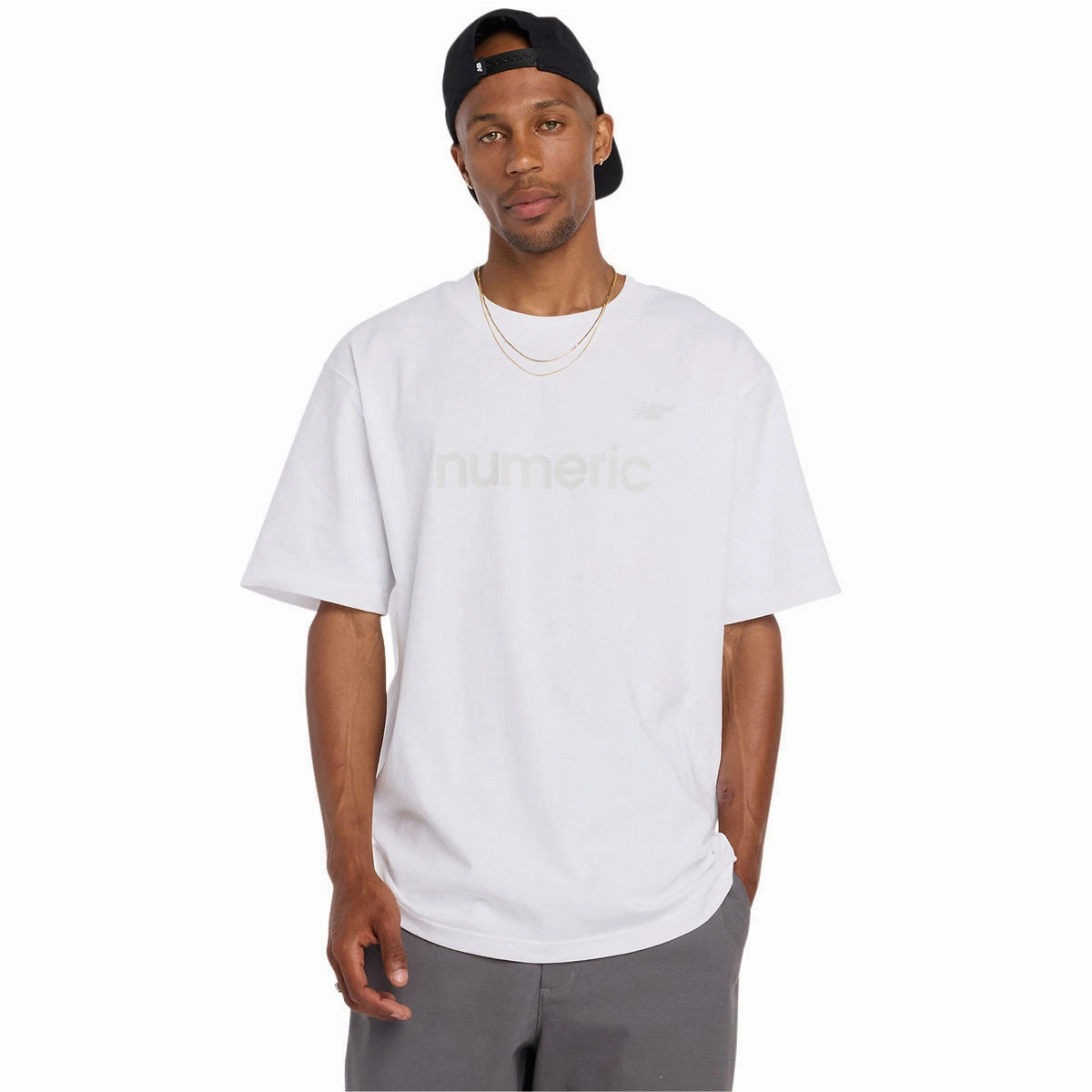 Beachwear Unisex New Balance Numeric Cotton T-Shirt - White