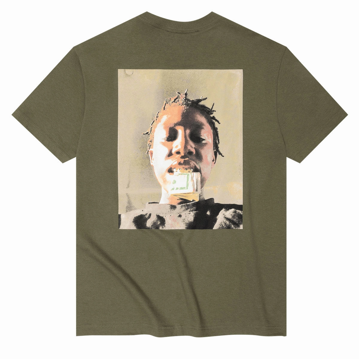 Versatile Fit LongLastingColor Violet Kader Put Your Money Where Your Mouth Is T-Shirt - Olive