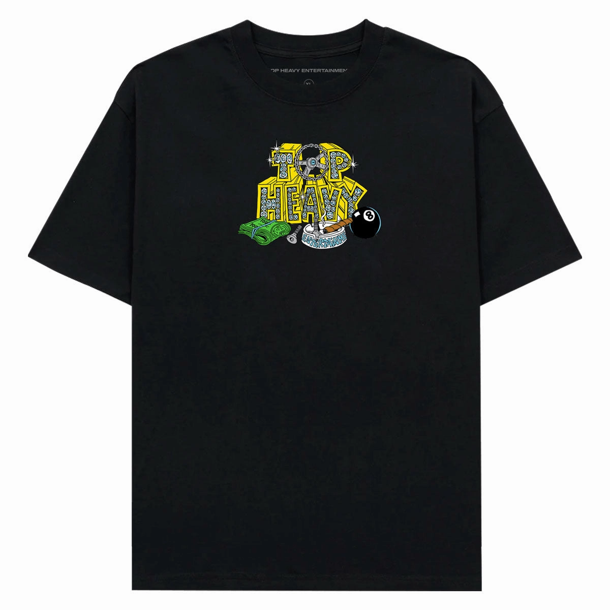 Top Heavy Payday T-Shirt - Black Non Shrink Material