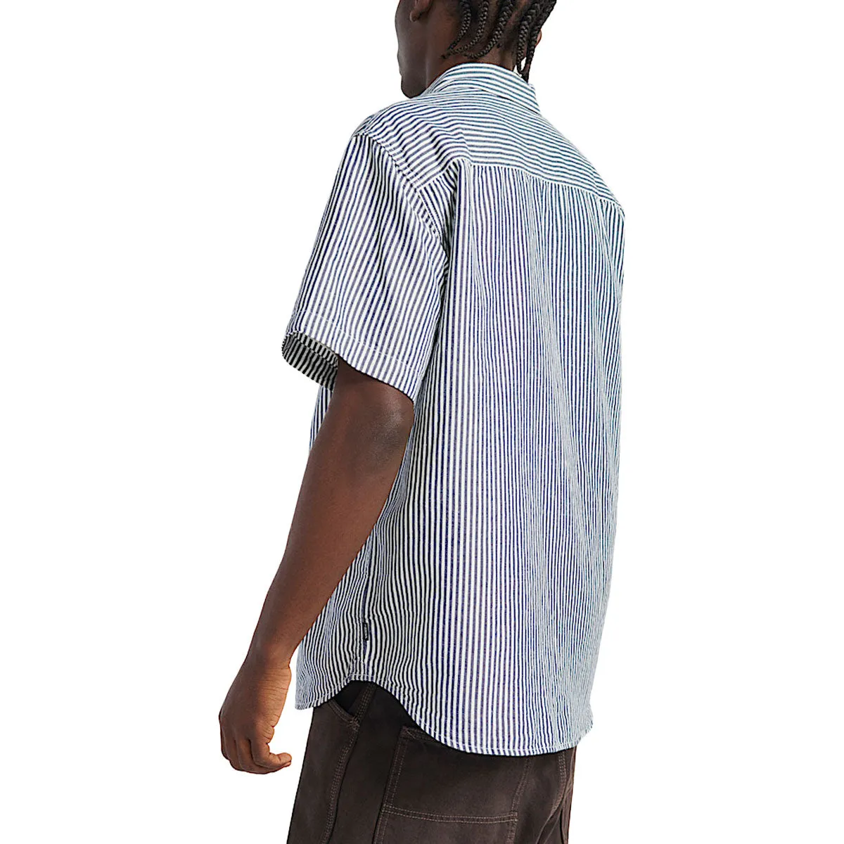 Spring Break Vans Lawson Stripe Shirt - White/Dress Blues