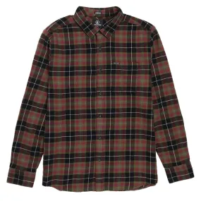 Volcom Caden Plaid Long Sleeve Shirt - Black 2025 Casual Elegance