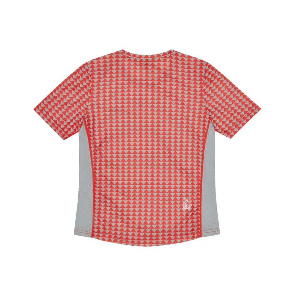 easy to pair Evergreen style Sealskinz Women's Keswick Ultra Light Running T-shirt Diamond Print in Orange SS25