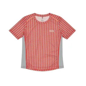 Unisex versatility Evergreen style Sealskinz Women's Keswick Ultra Light Running T-shirt Diamond Print in Orange SS25