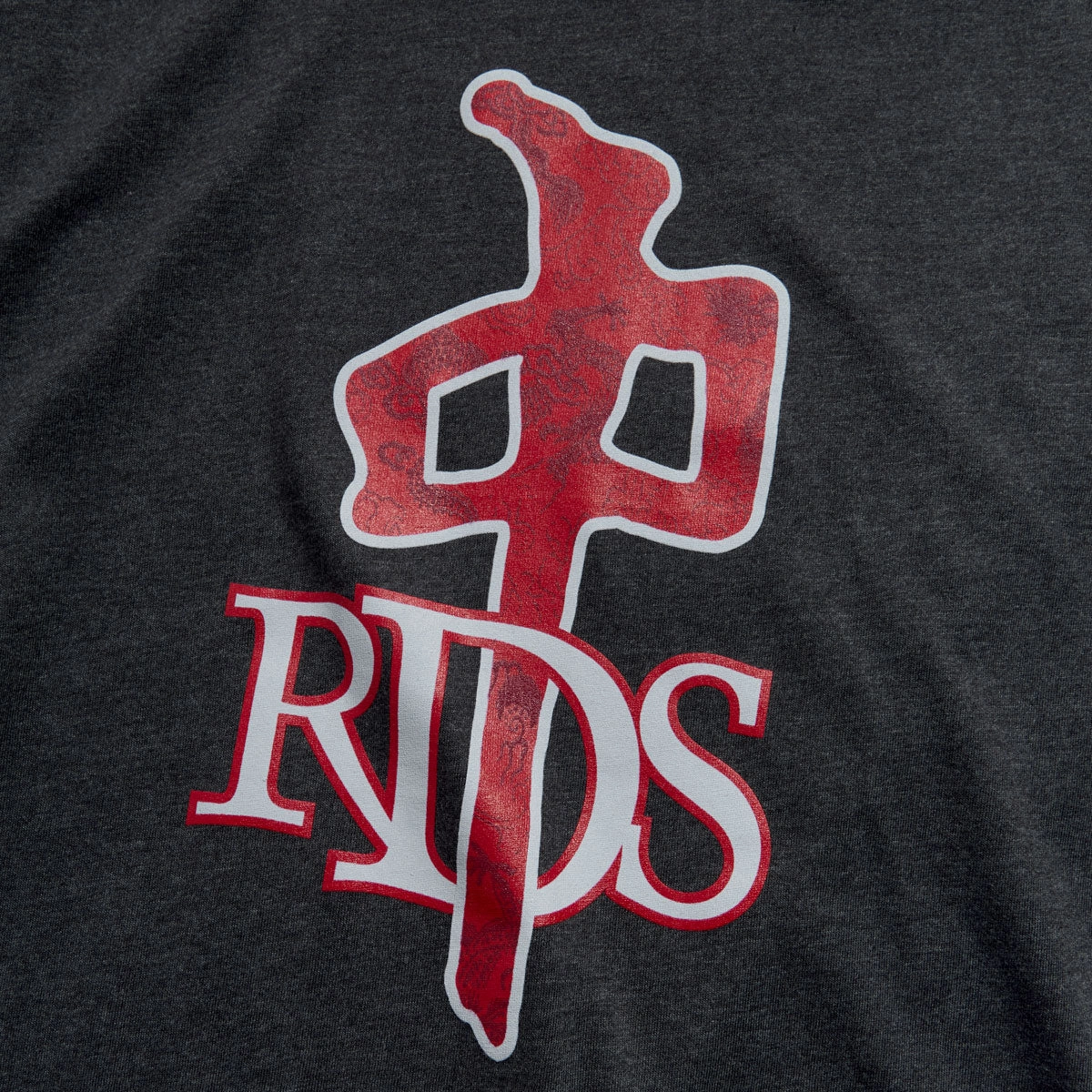 Reversible Design Concept Everyday Fashion Look RDS OG Satin Dragon T-Shirt - Charcoal Heather