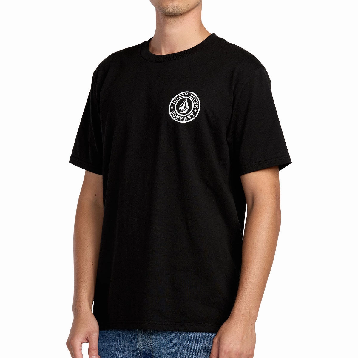 Chic Look Street Ready Volcom Logo Stamp T-Shirt - Black