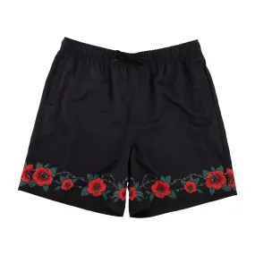 Quick Motion Casual Chic Look Santa Cruz Screaming Cabana Pull On Boardshorts - Black