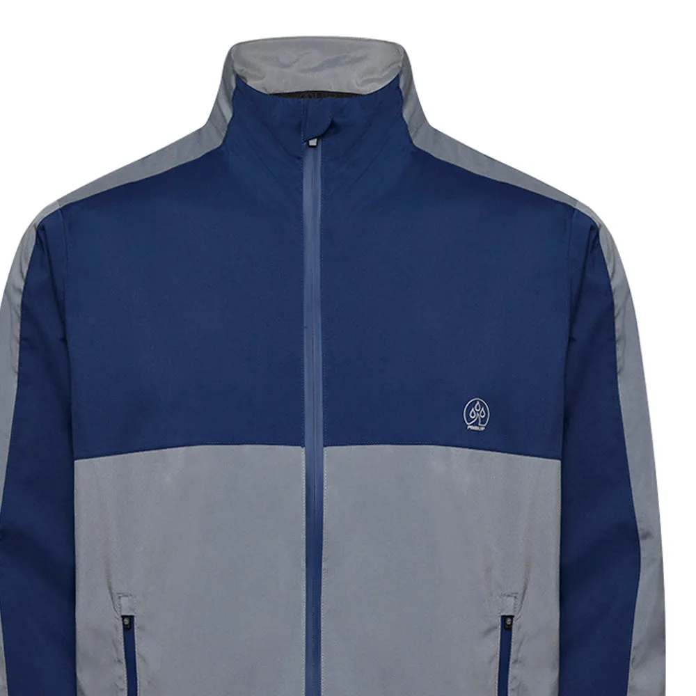 No Collar ProQuip Windermere Waterproof Jacket - Navy/Grey