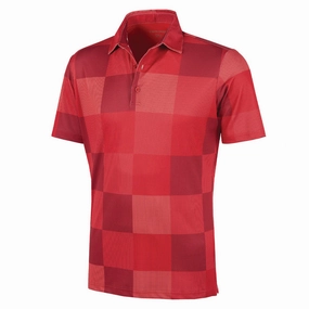 Galvin Green Mac Polo Shirt - Red/Rio Red Flattering Design