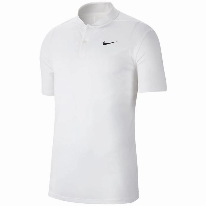 Nike Dri-Fit Victory Blade Polo Shirt - White/Black Effortless Wear Oversized Fit