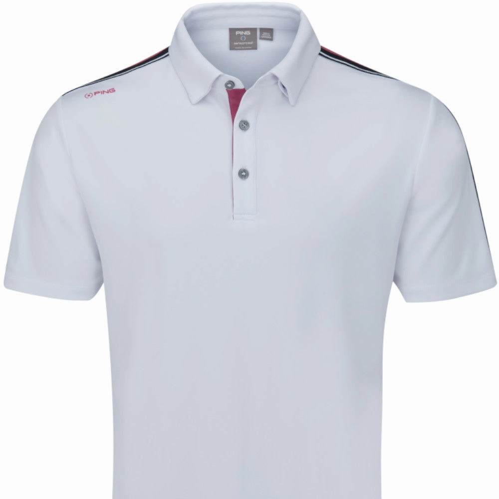 Indoor clothing Ping Inver Polo Shirt - White/Navy Multi