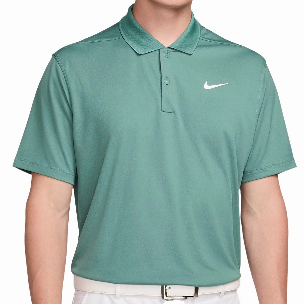 Micro Perforated Fabric Stylish Wearable Nike Dri-FIT Victory Solid Polo Shirt - Bicoastal/White