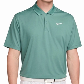 Micro Perforated Fabric Stylish Wearable Nike Dri-FIT Victory Solid Polo Shirt - Bicoastal/White