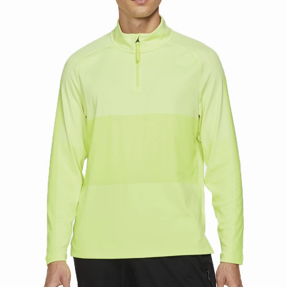 Retro Print Nike Dry Vapor 1/2 Zip Golf Sweater - Lemon Twist/White/Black
