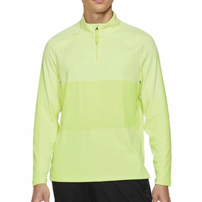 Relaxed Street Nike Dry Vapor 1/2 Zip Golf Sweater - Lemon Twist/White/Black