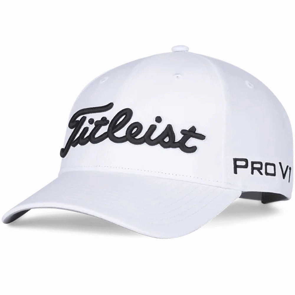 Titleist Tour Performance Cap - White/Black Casual Sunday Wrinkle Resistant