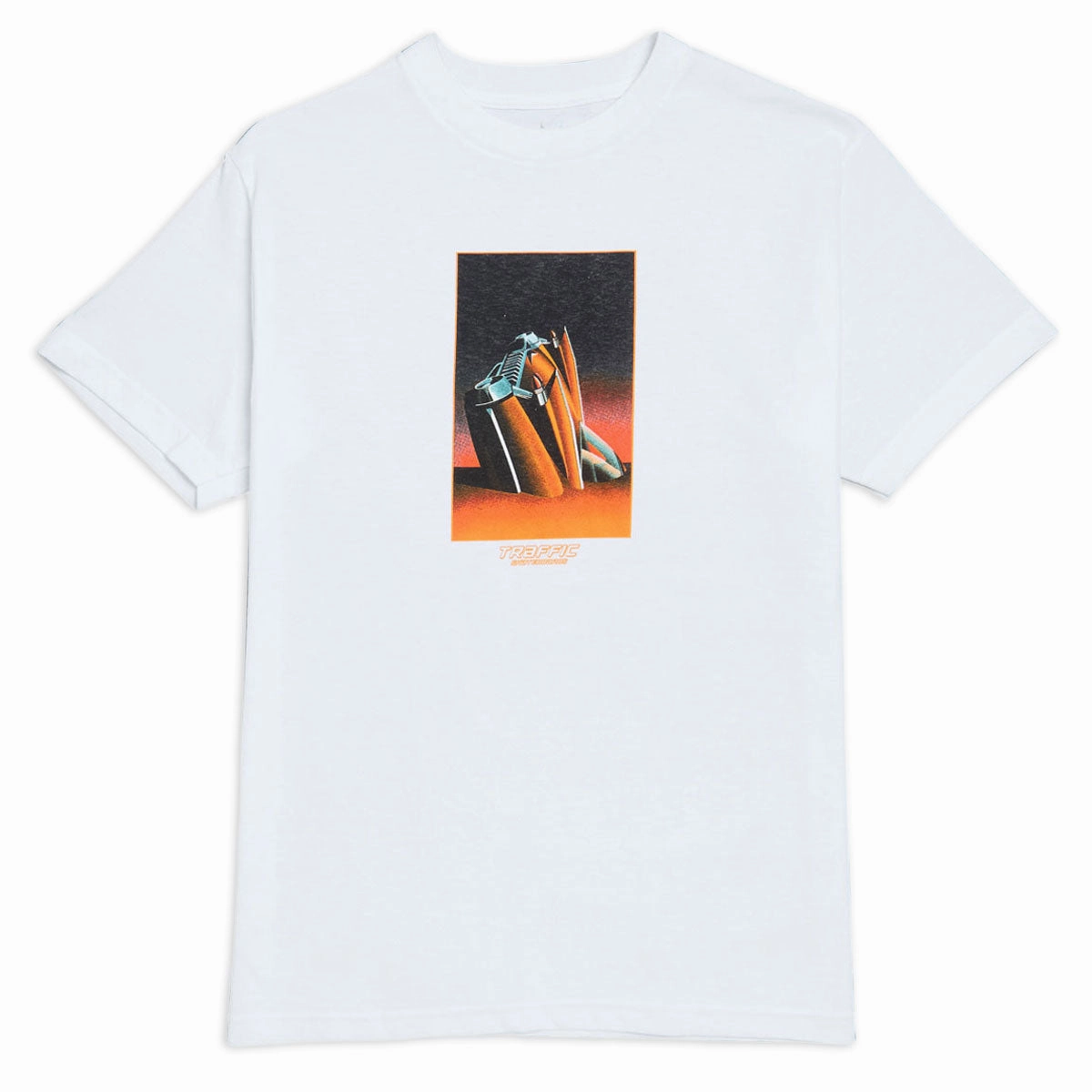 Traffic On The Beach T-Shirt - White Soft and Light Wear