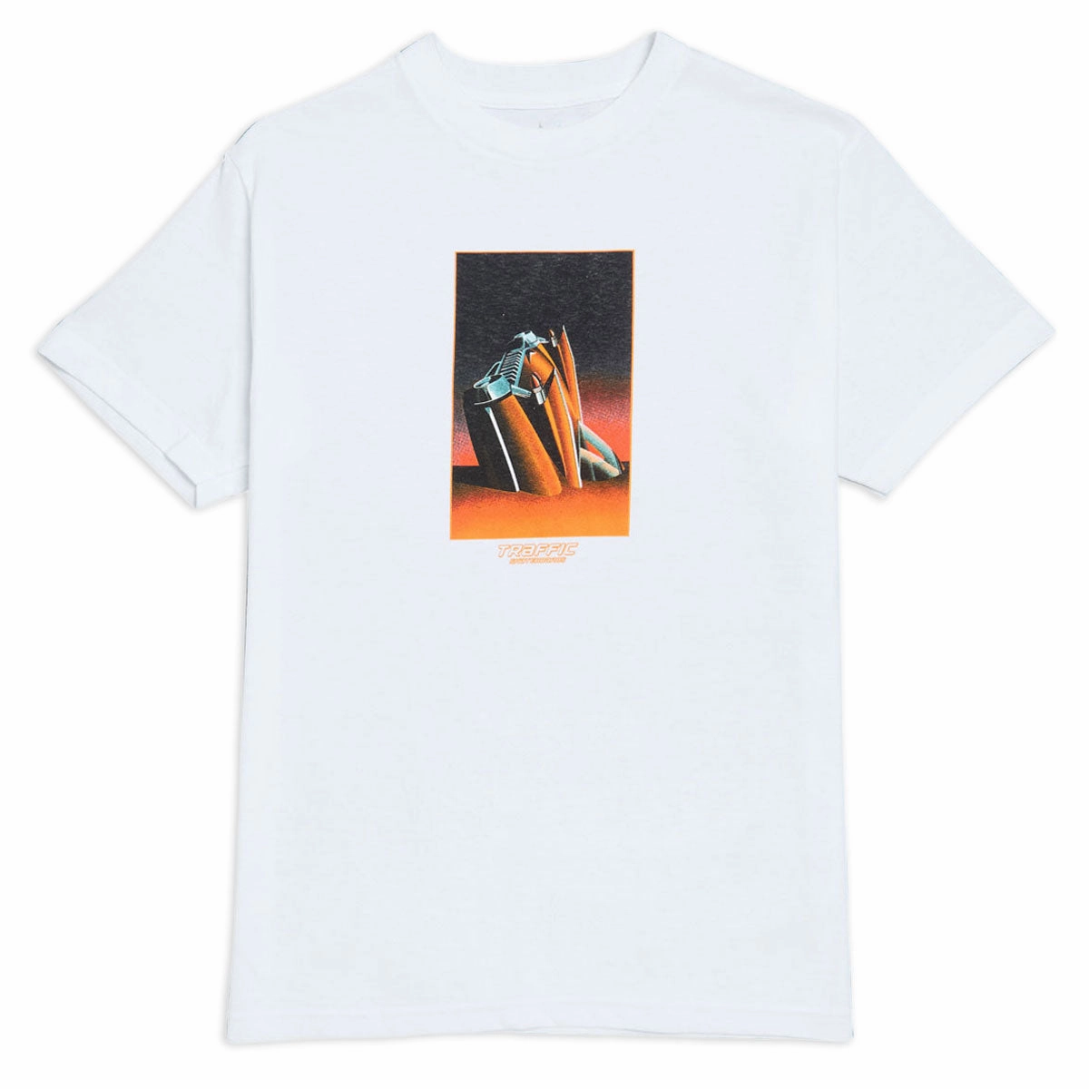 Daily Style Traffic On The Beach T-Shirt - White