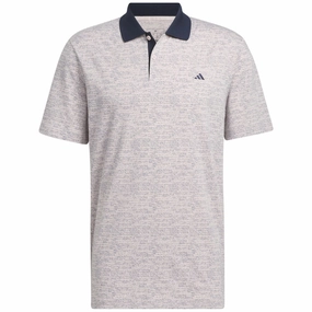 Circular Knit Construction Leisure Wear adidas Go-To Printed Polo Shirt - Sandy Pink Mel