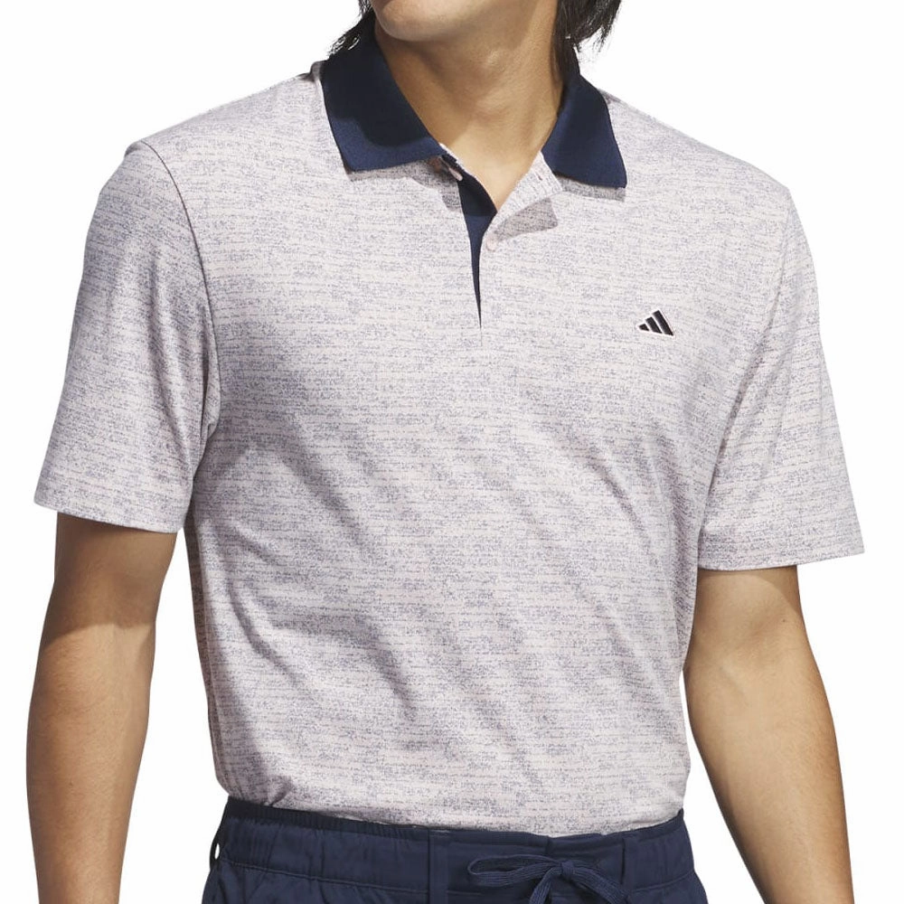 Reinforced Shoulder adidas Go-To Printed Polo Shirt - Sandy Pink Mel