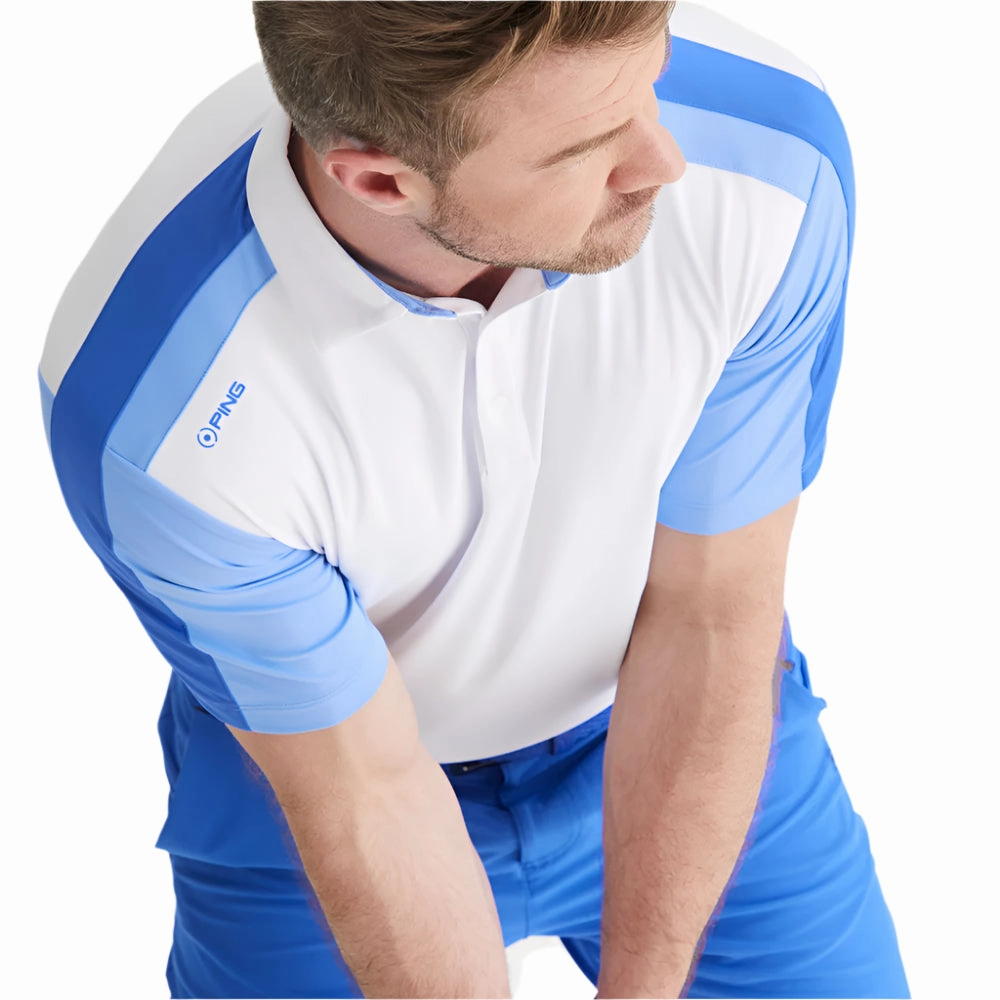 Ping Kelly Polo Shirt - White Multi Loose fitting comfort Seamless construction