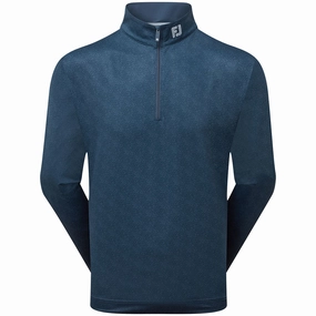 Cozy And Stylish FootJoy Speckle Print Chill-Out Pullover - Dark Denim