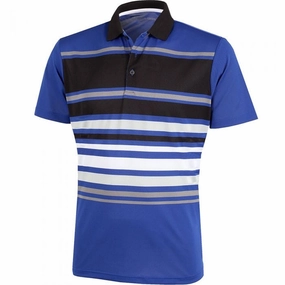 Galvin Green Miguel Polo - Surf Blue crew neck LayeredHemDetails