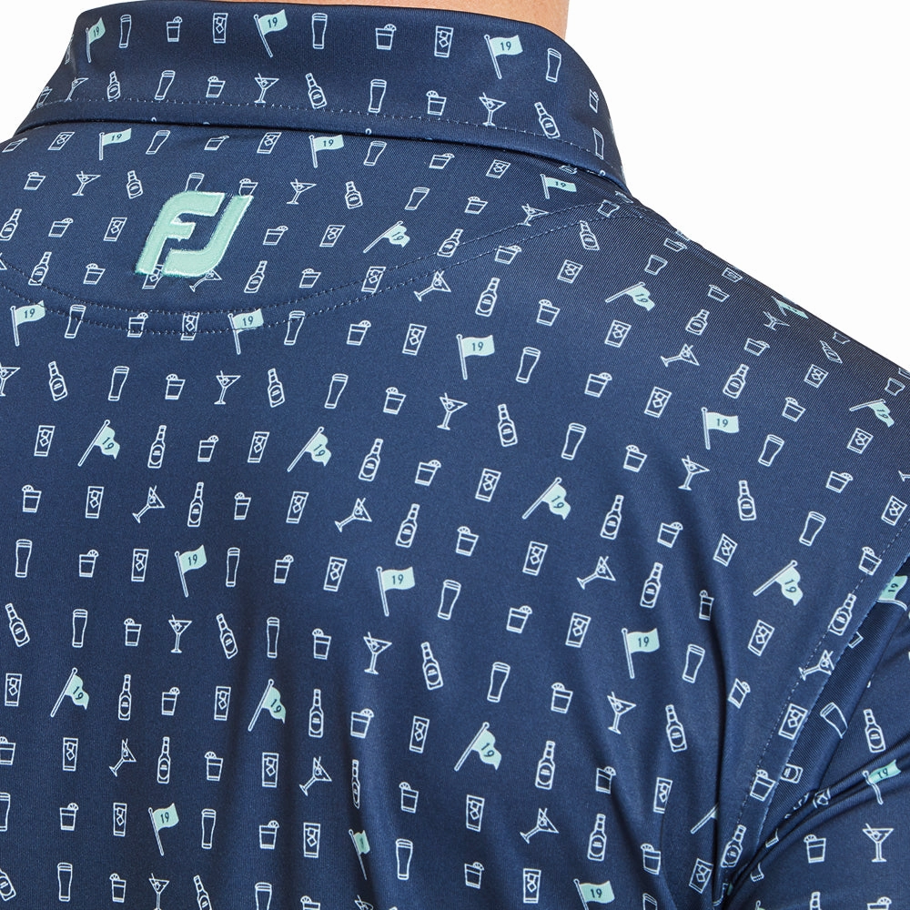 FootJoy The 19th Hole Lisle Polo Shirt - Navy Fashionable