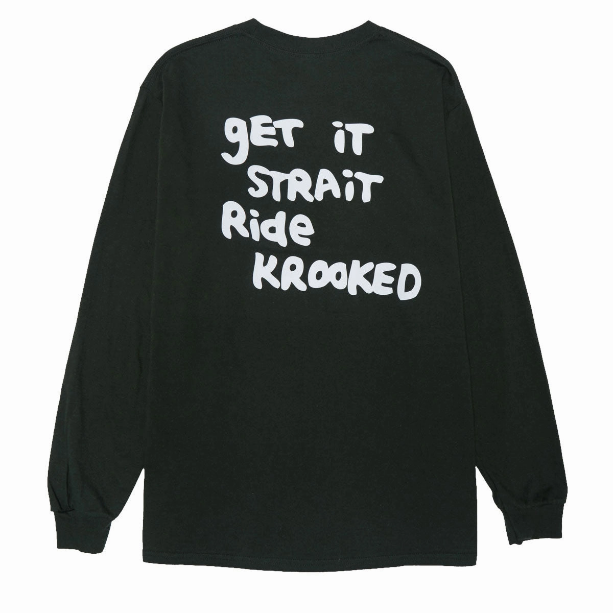 Krooked Strait Eyes Long Sleeve T-Shirt - Forest Green/Black/White casual outing Abrasion resistant