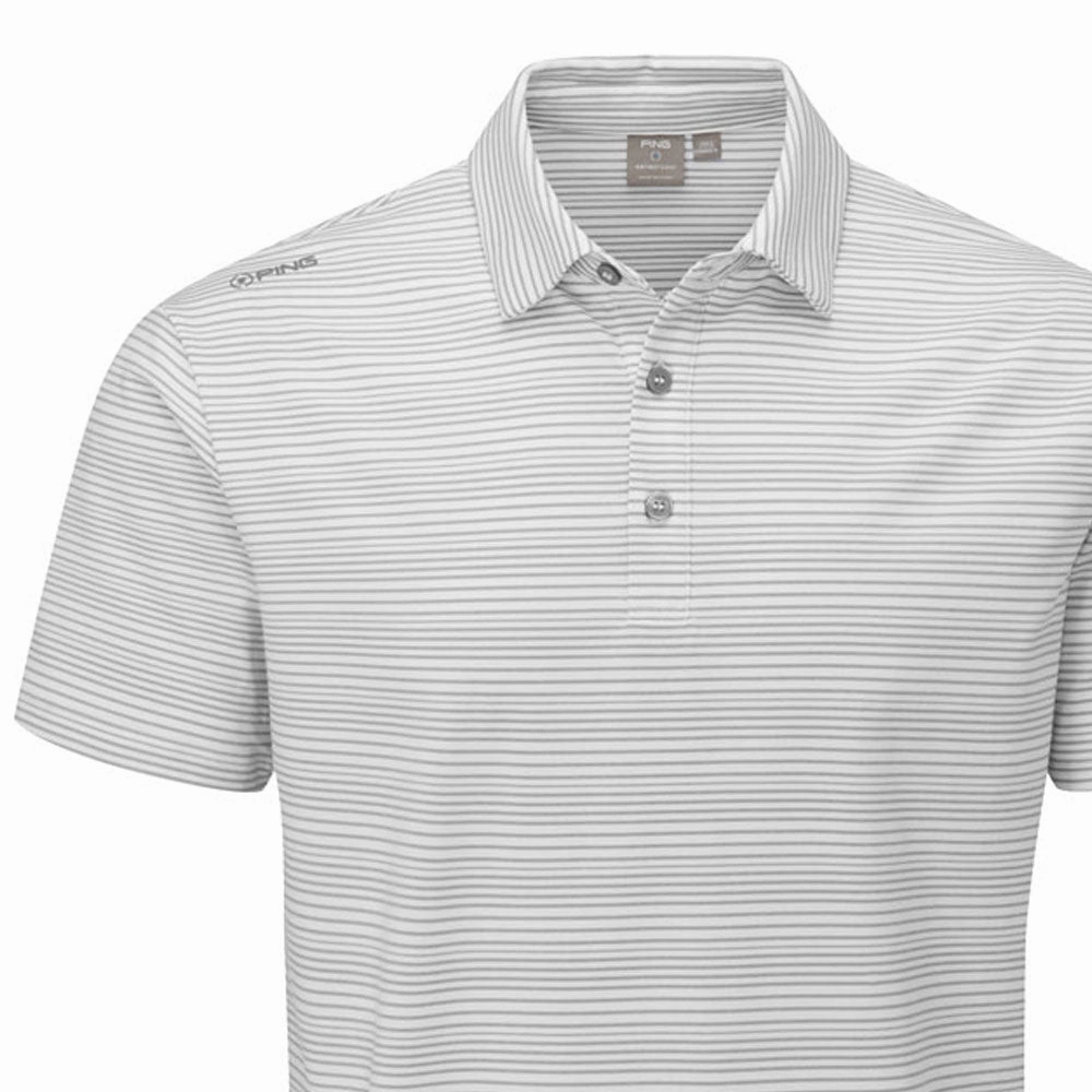 AllWeatherComfort Relaxed fit style Ping Alexander Polo Shirt - White/Griffin