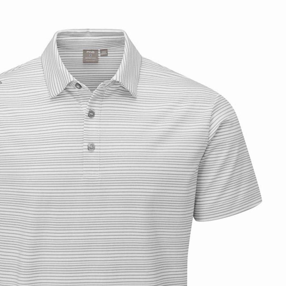 Comfort and Breathable Versatile Top Ping Alexander Polo Shirt - White/Griffin